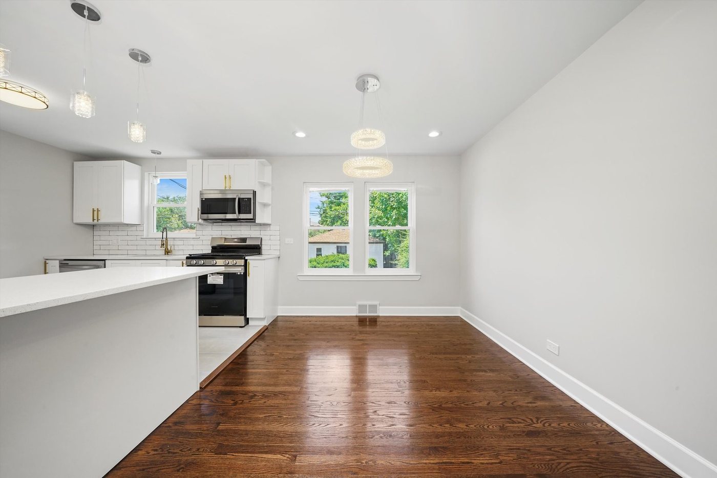Rhodes Avenue two-flat, finished